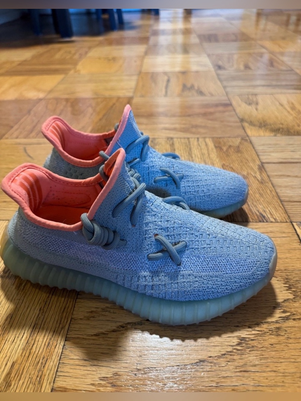 adidas Yeezy Boost 350 V2 Mens US 4.5 Gray/Orange Primeknit Low Top CP9654